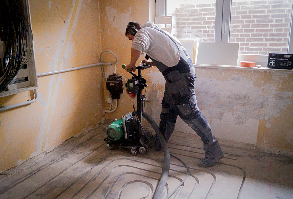 Fußbodenheizung fräsen nachträglich für private Bauprojekte und Sanierungen
