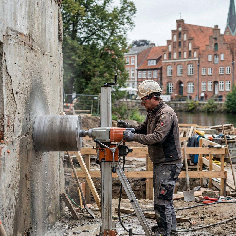 Kernbohrung Bad Oldesloe - Kernbohrung in der Innenstadt von Bad Oldesloe