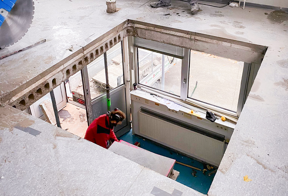 Wandsägen für Deckenöffnungen für Treppen